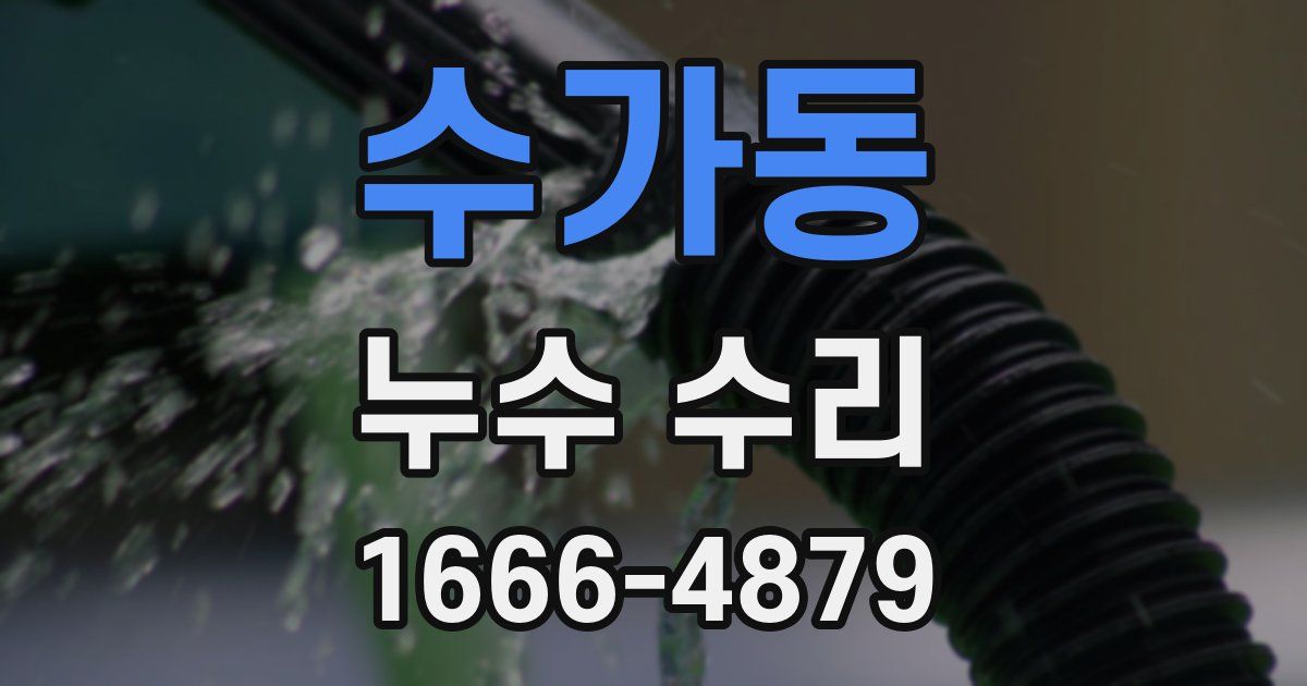 수가동 누수 수리