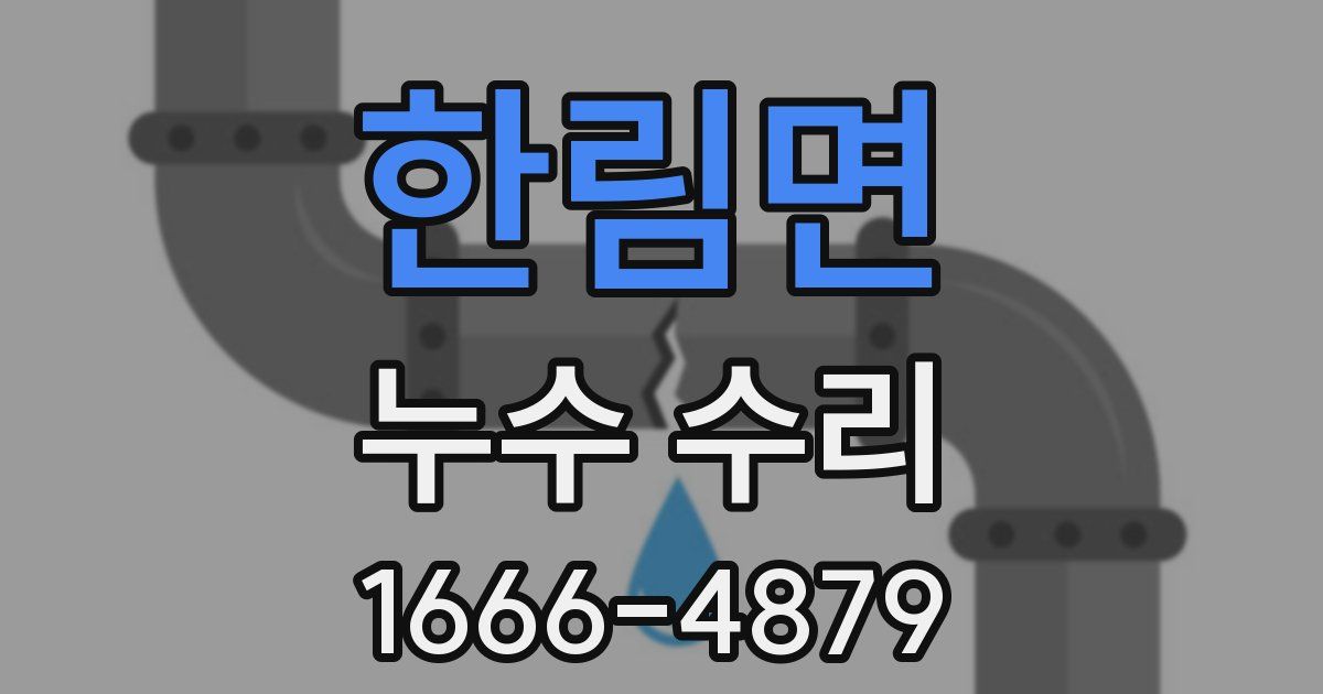 한림면 누수 수리