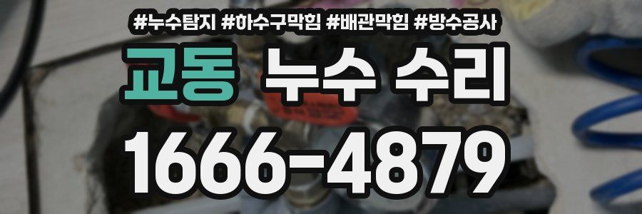 교동 누수 수리