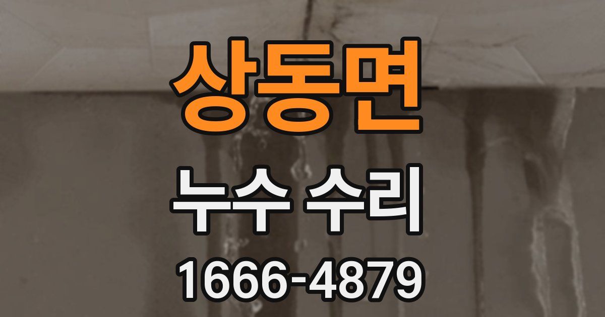 상동면 누수 수리