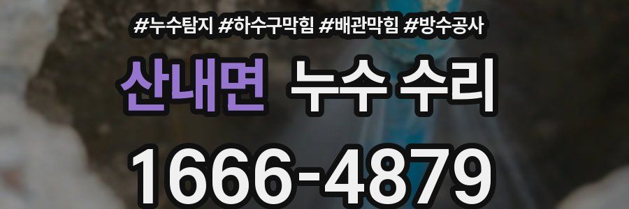 산내면 누수 수리