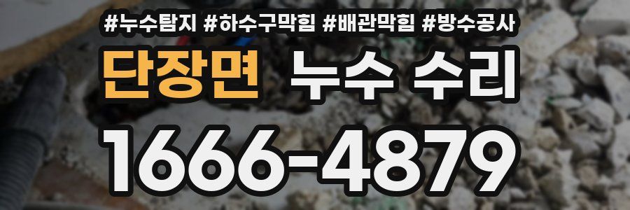 단장면 누수 수리