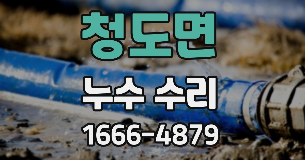 청도면 누수 수리