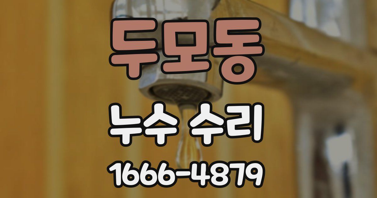 두모동 누수 수리