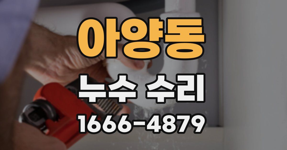 아양동 누수 수리