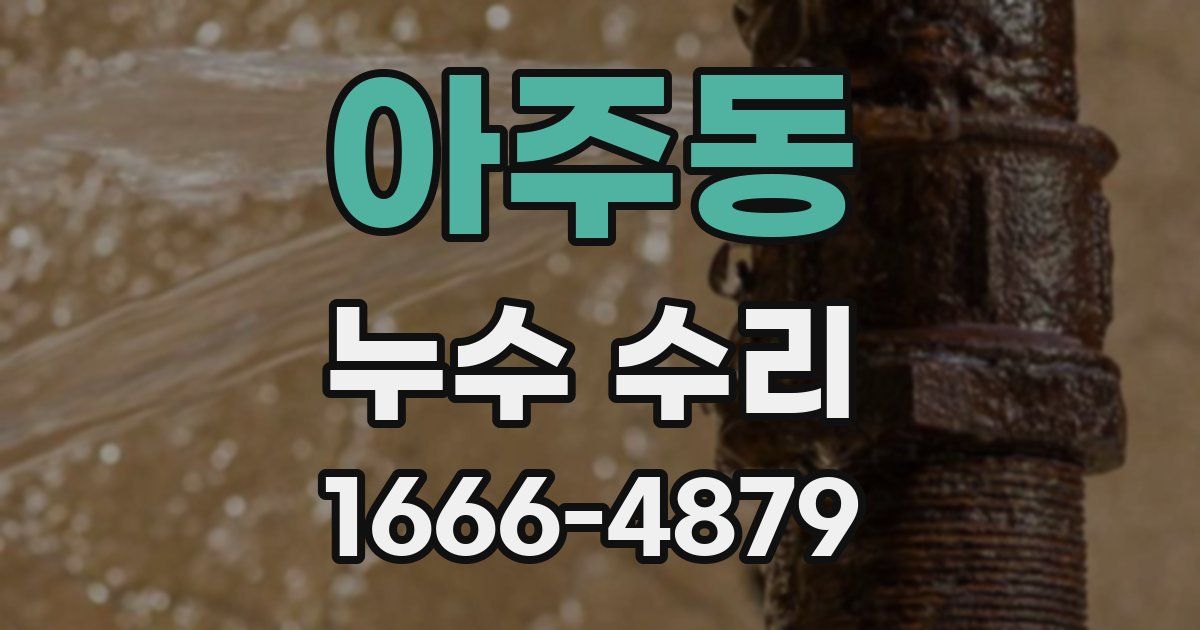 아주동 누수 수리