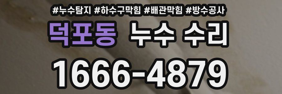 덕포동 누수 수리
