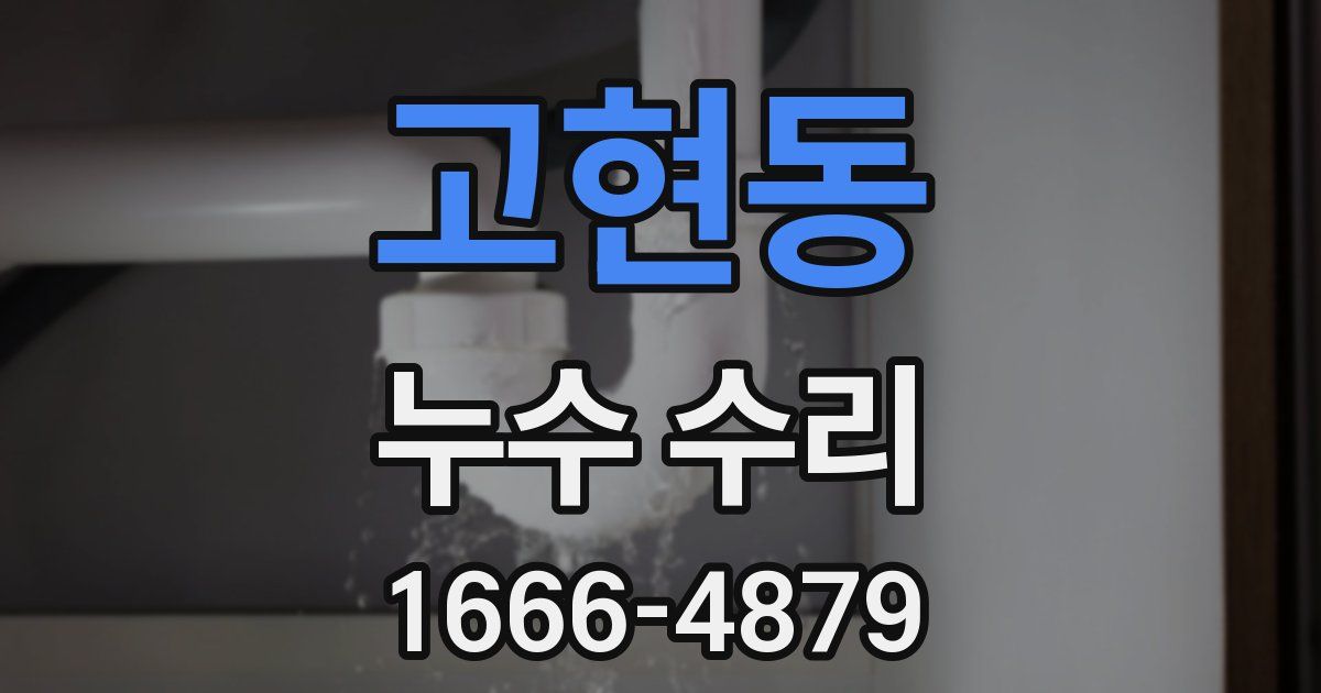 고현동 누수 수리