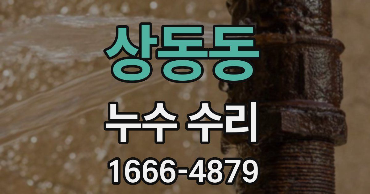 상동동 누수 수리