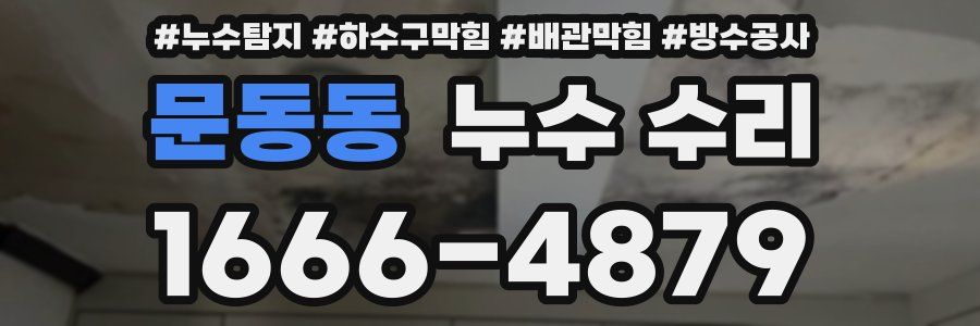 문동동 누수 수리