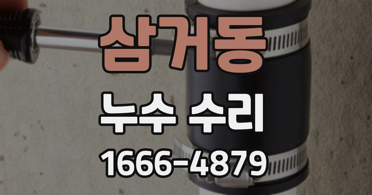 삼거동 누수 수리
