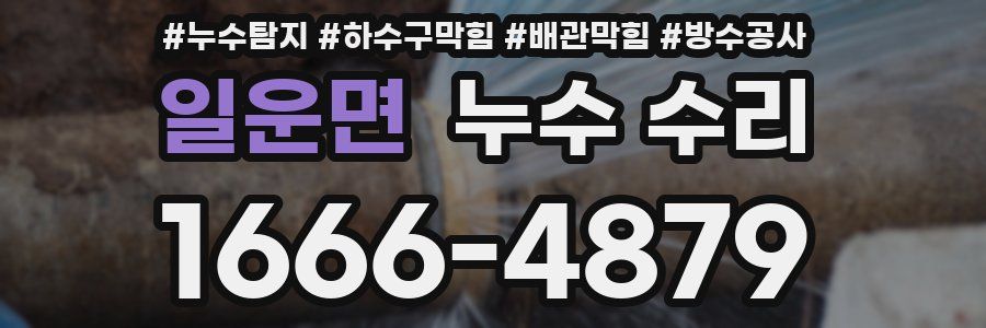 일운면 누수 수리