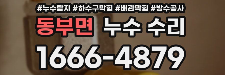동부면 누수 수리