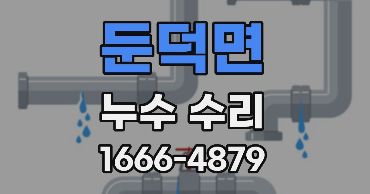 둔덕면 누수 수리