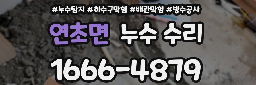 연초면 누수 수리