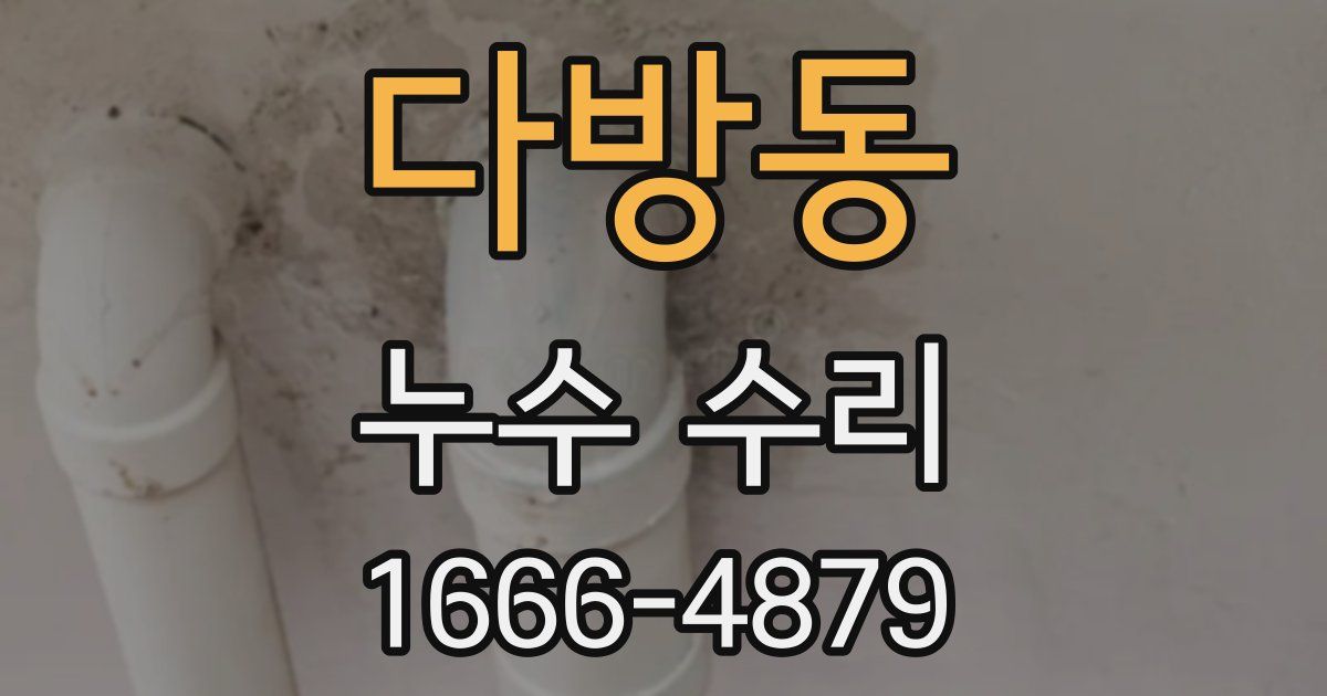 다방동 누수 수리