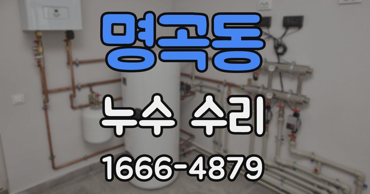 명곡동 누수 수리