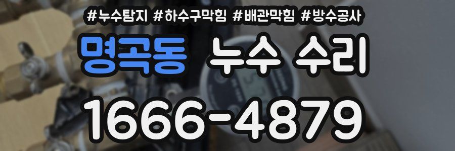 명곡동 누수 수리