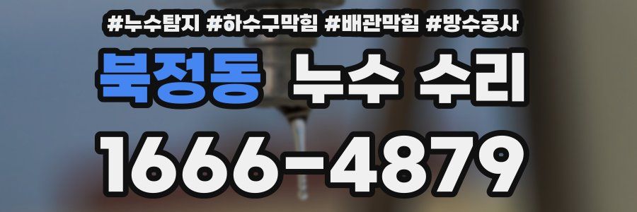 북정동 누수 수리