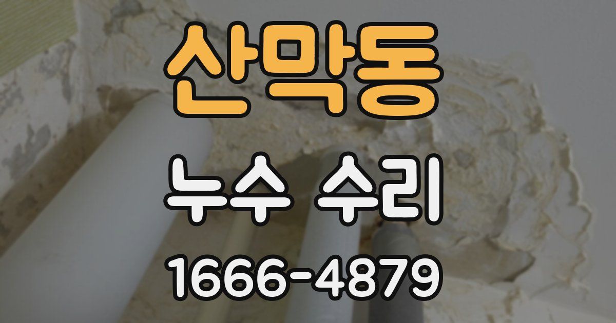 산막동 누수 수리
