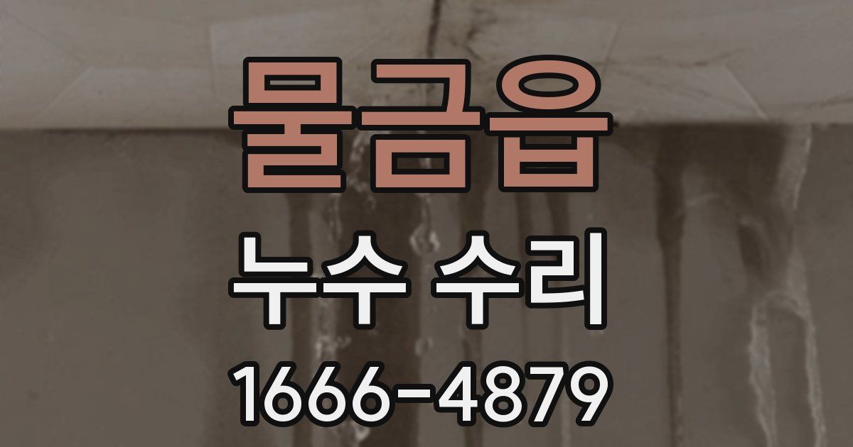 물금읍 누수 수리