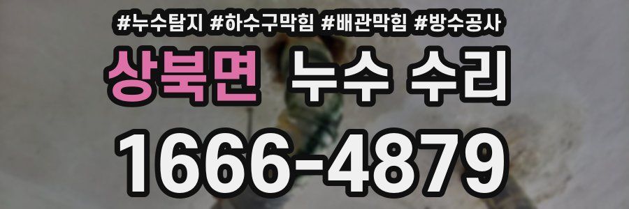 상북면 누수 수리