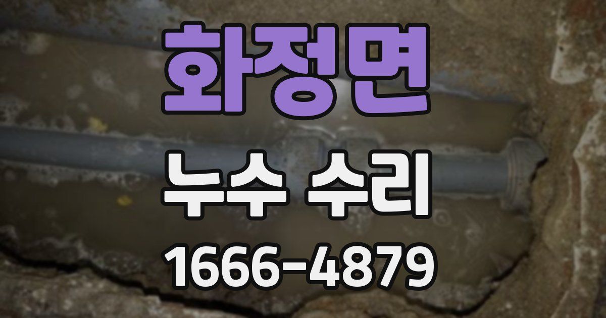 화정면 누수 수리