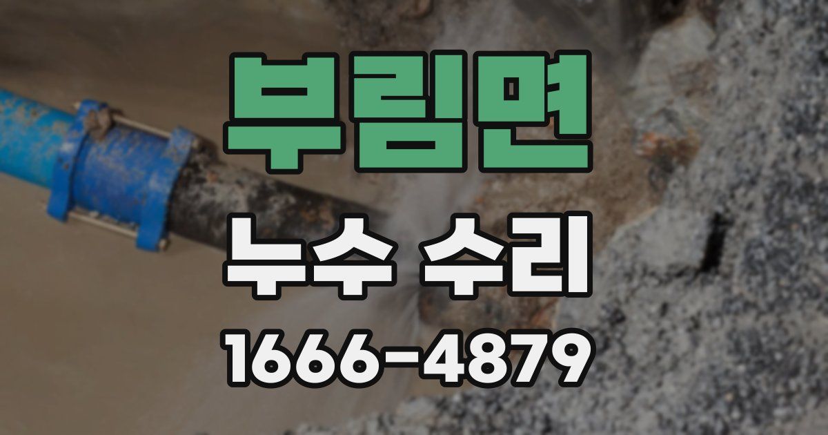 부림면 누수 수리
