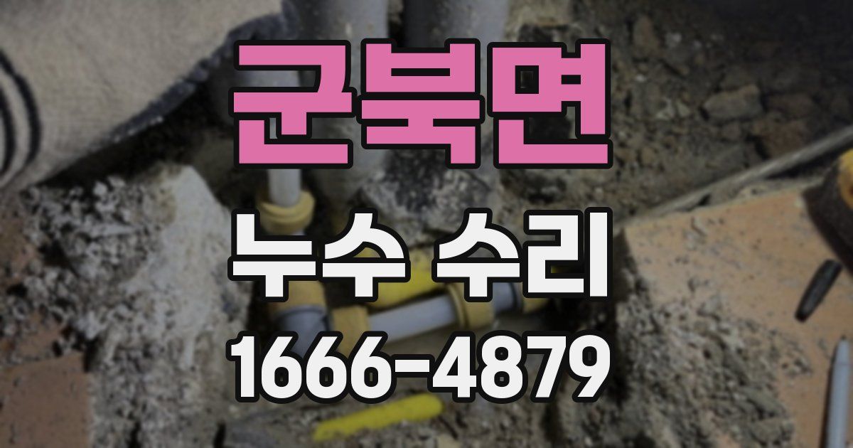 군북면 누수 수리