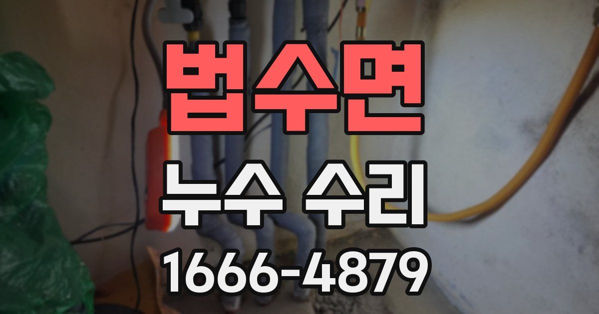 법수면 누수 수리