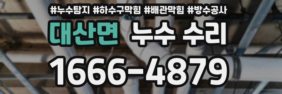 대산면 누수 수리