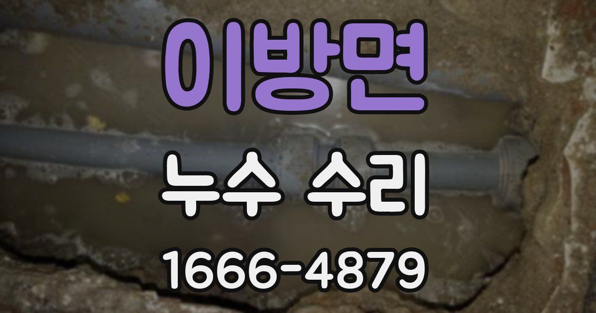 이방면 누수 수리
