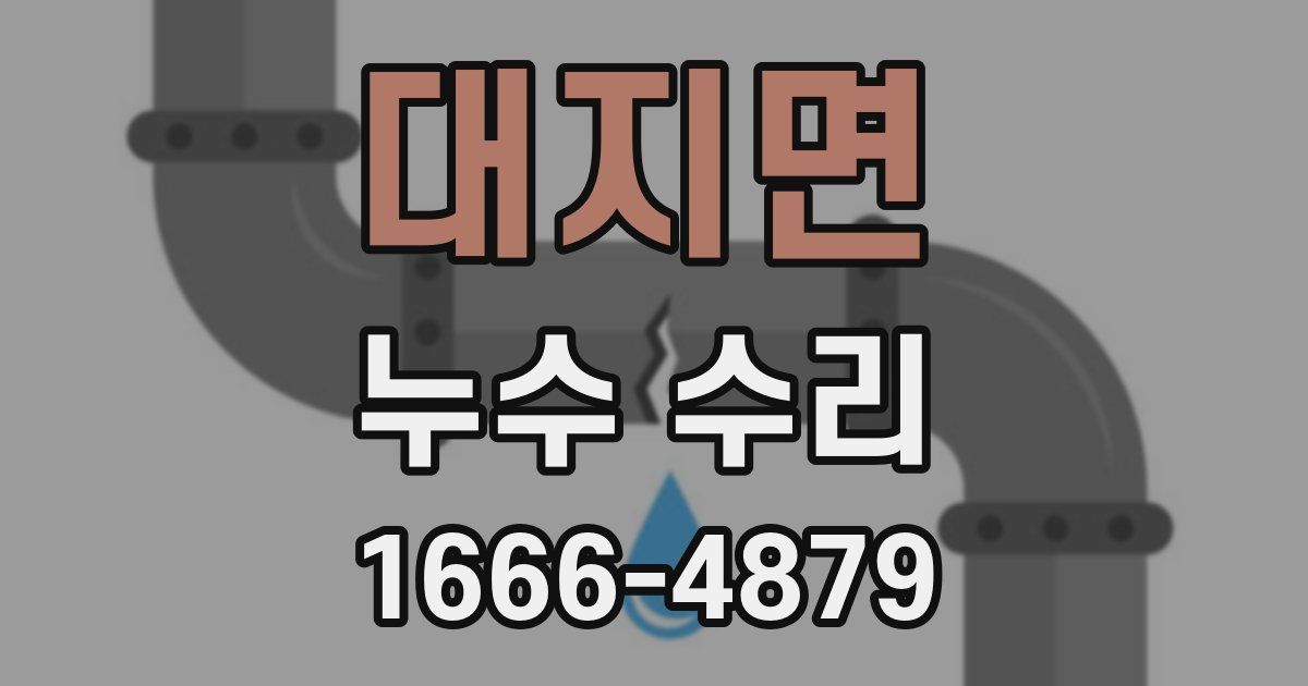 대지면 누수 수리