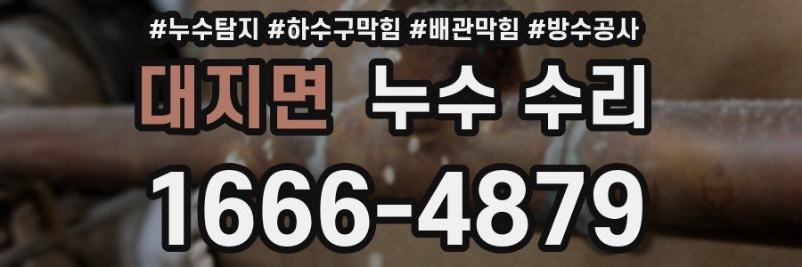 대지면 누수 수리