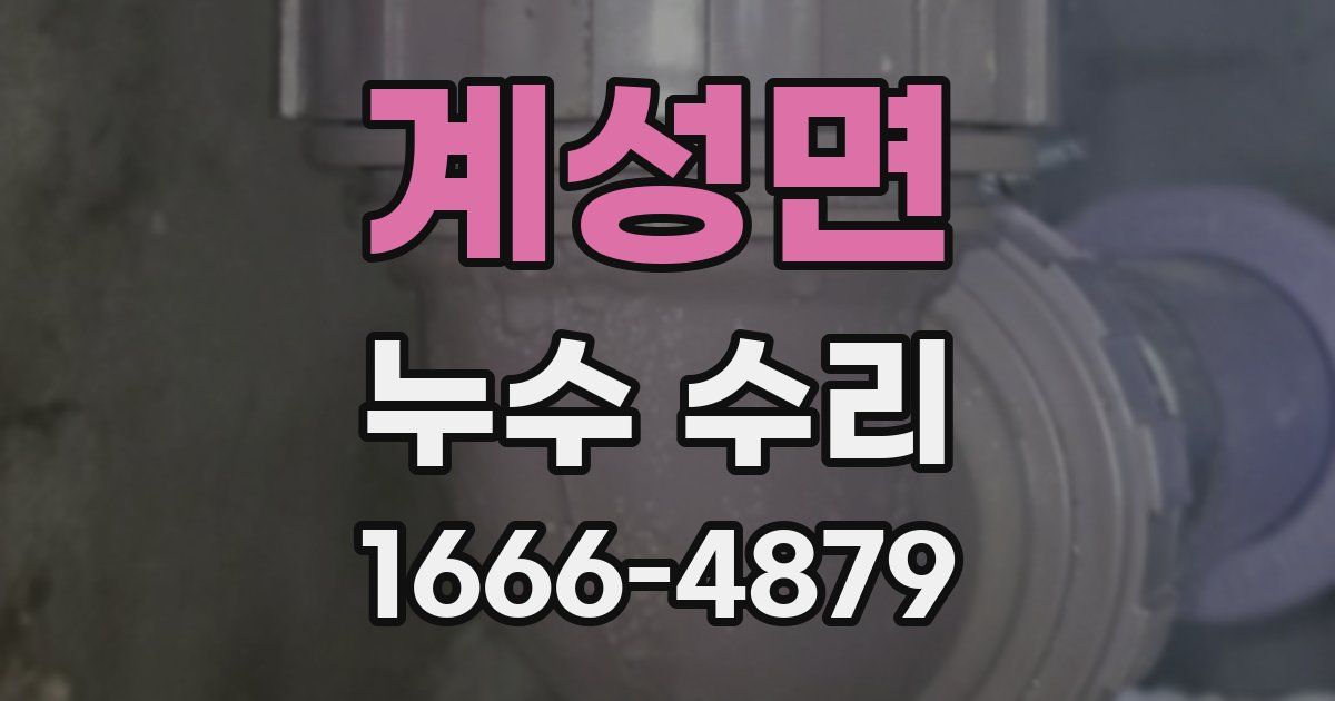 계성면 누수 수리