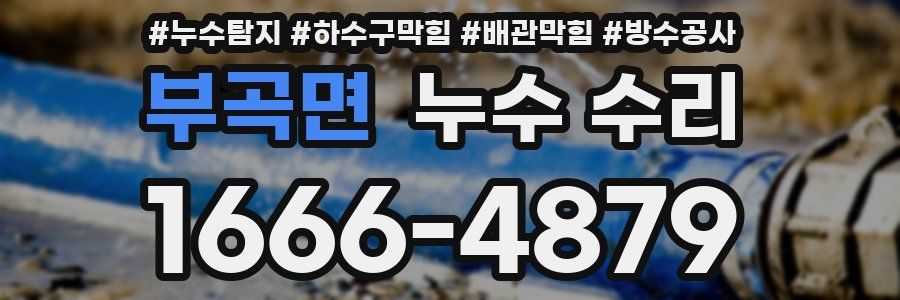 부곡면 누수 수리