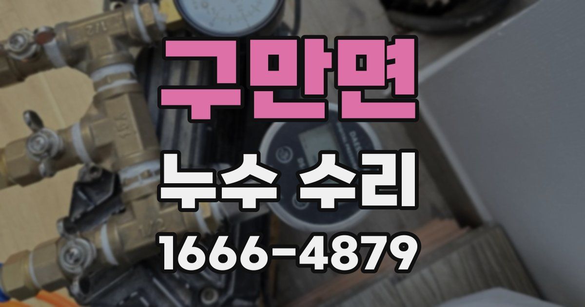 구만면 누수 수리