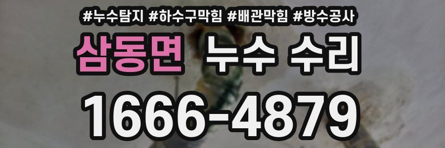 삼동면 누수 수리