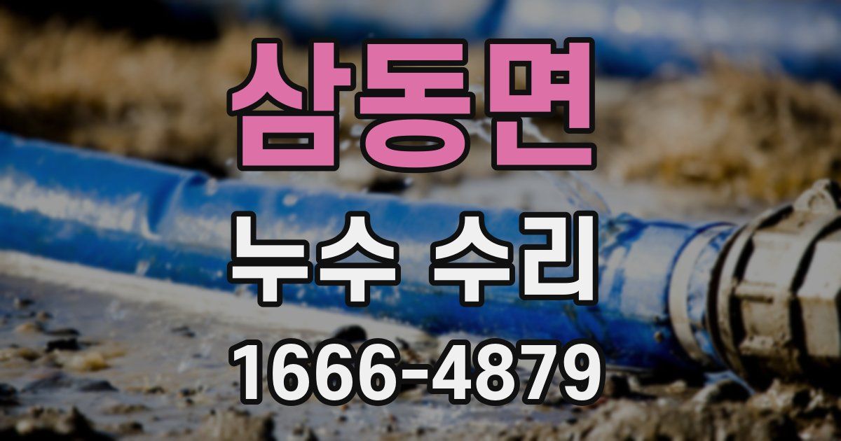 삼동면 누수 수리