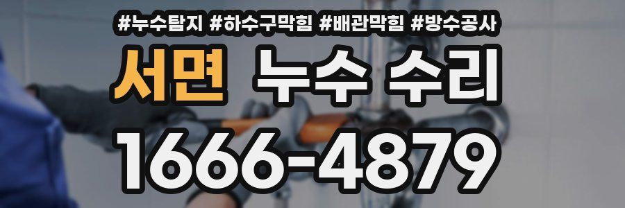 서면 누수 수리