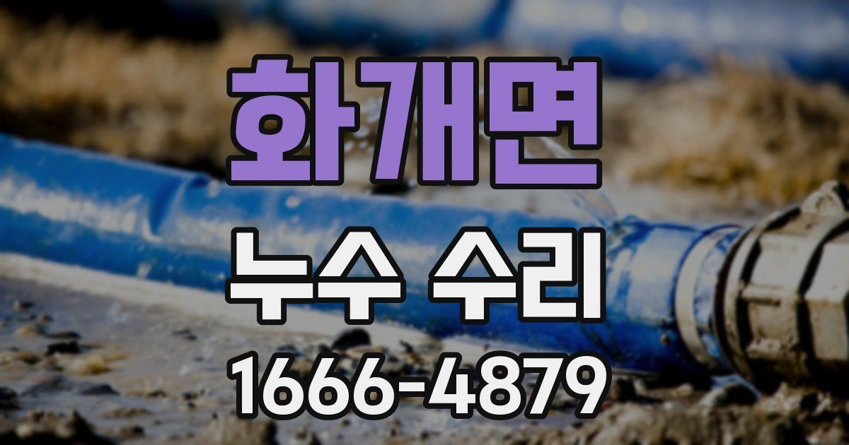 화개면 누수 수리