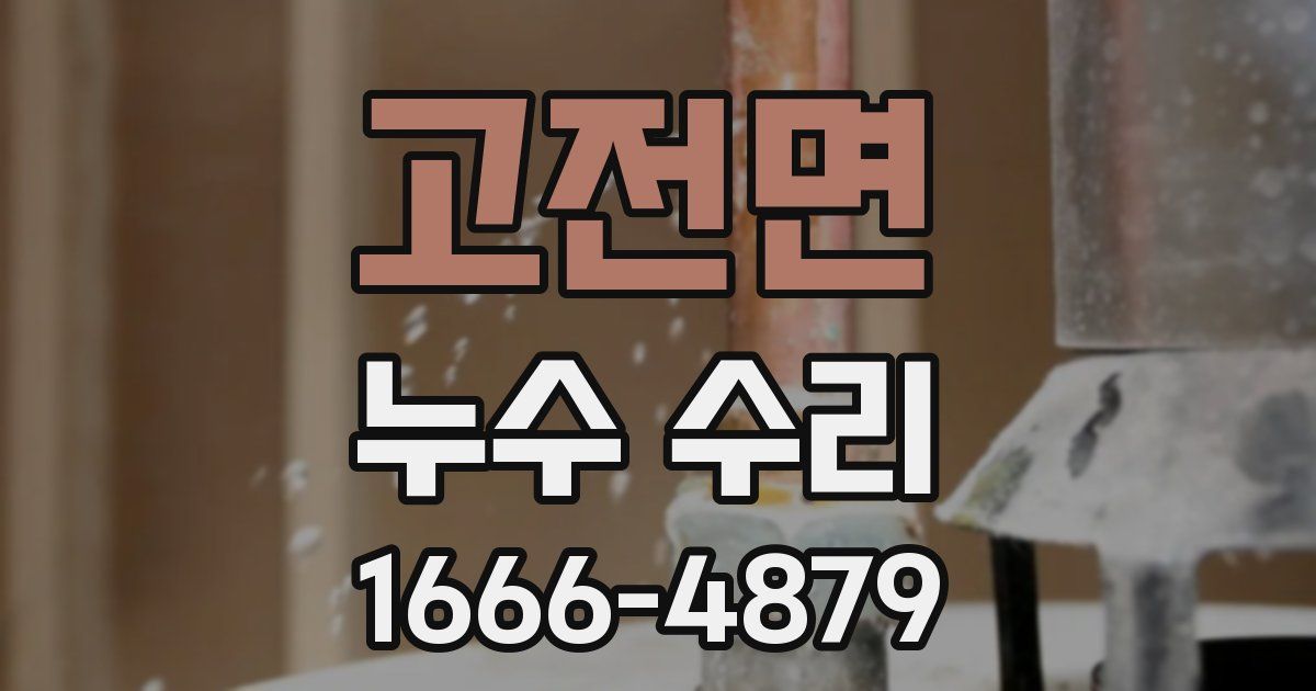 고전면 누수 수리