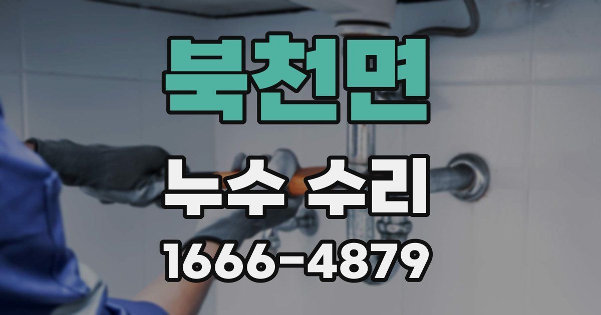 북천면 누수 수리