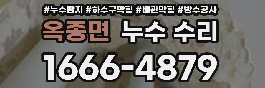 옥종면 누수 수리