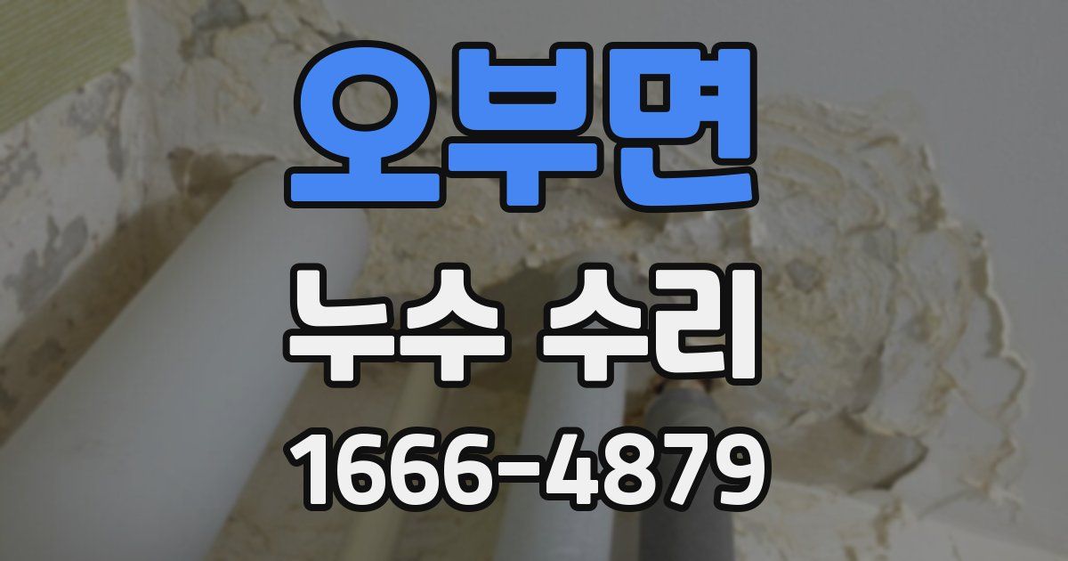오부면 누수 수리