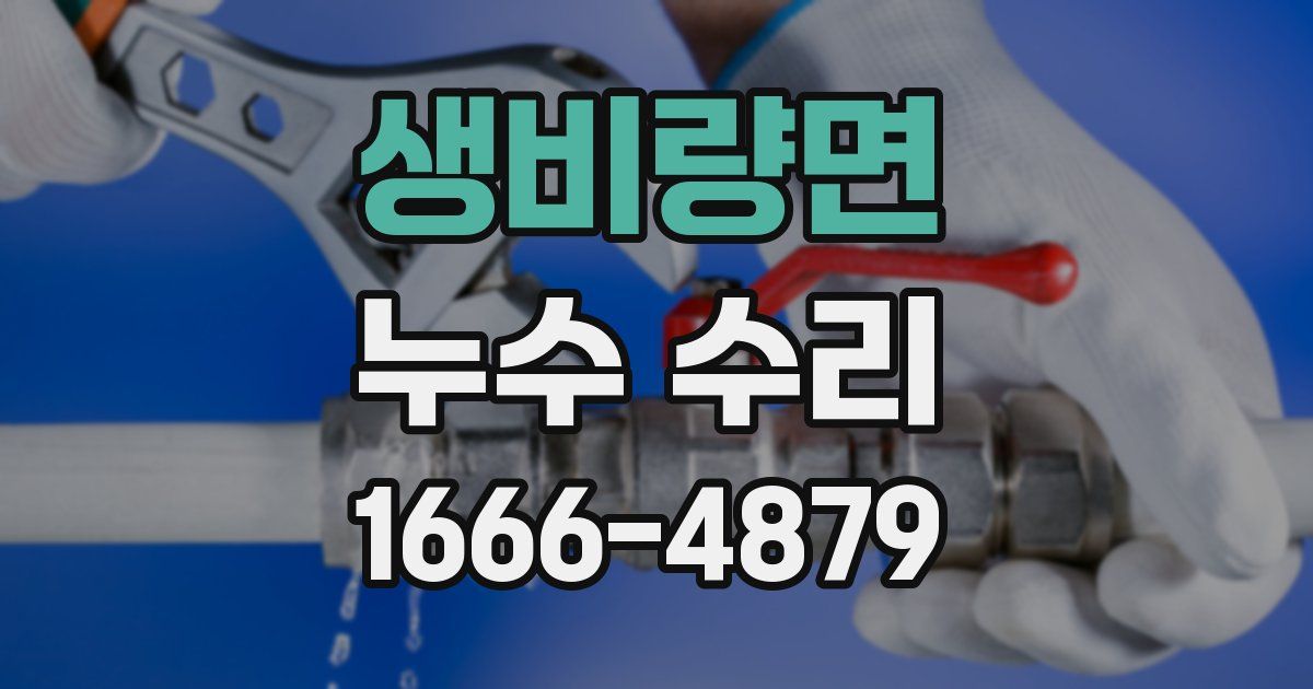 생비량면 누수 수리