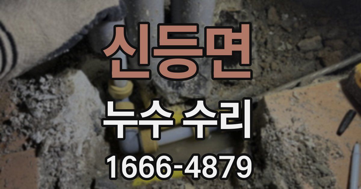 신등면 누수 수리