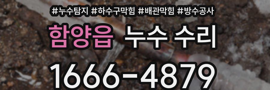 함양읍 누수 수리