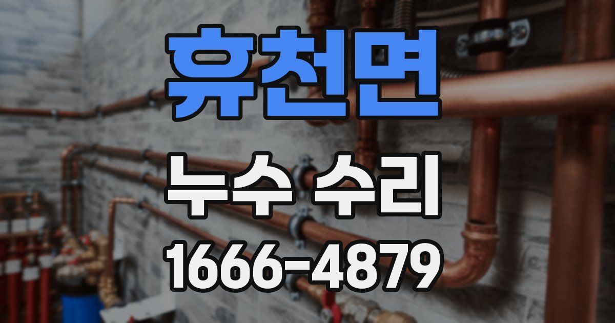 휴천면 누수 수리