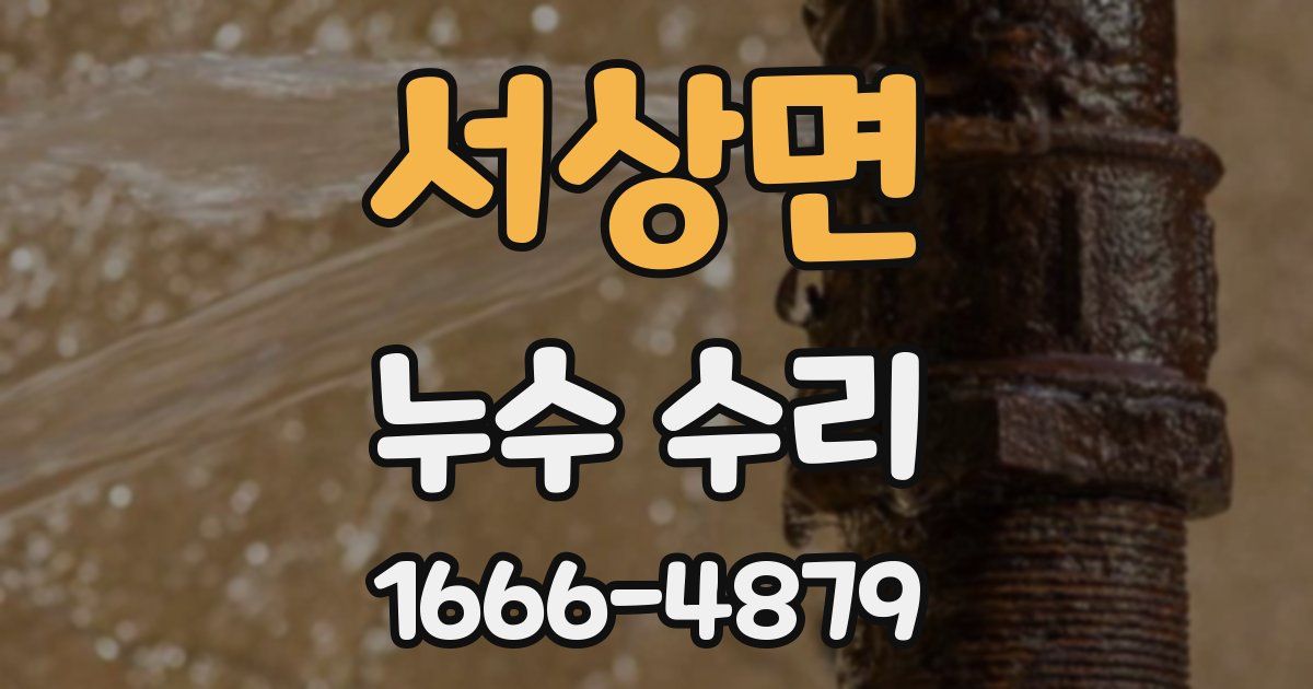 서상면 누수 수리